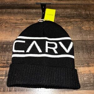 RVCA Men’s Snow Day Beanie Black/White OSFA New